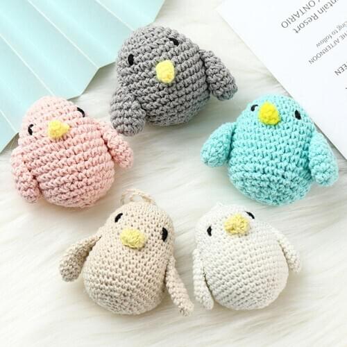 Handmade Crochet Cotton Bird DIY Baby Pacifier Chain Accessories Infant Newborns Teether Toy Gifts
