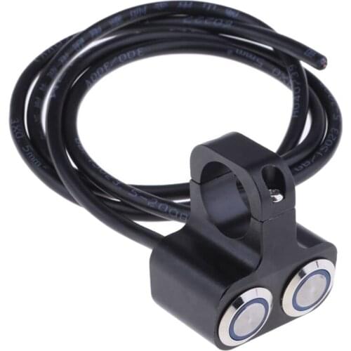 Motorcycle 1inch Handlebar Headlight Push Button Switch Waterproof 24mm Aperture