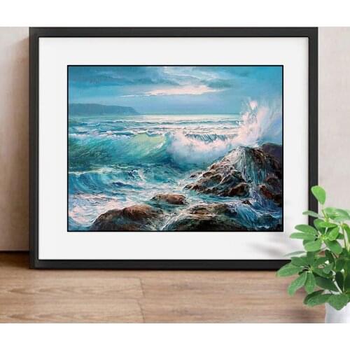 Mosaic Painting 5D DIY Diamond Painting Landscape Diamond Embroidery Sea Decoration Home Full Square/Round Drill