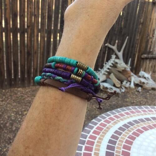 Mens Tribal Bracelet, Turquoise Gemstones Mens Bracelet , Boho Men Bracelet, Stacking Bracelet