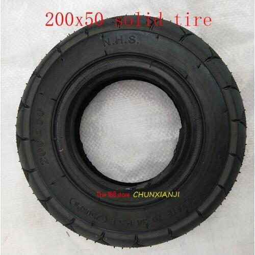 Newest Solid Tubeless Tire 200 x 50 (8x2) solid/foam filled tire 200*50 for Razor E100 E125 E200 Scooter high performance