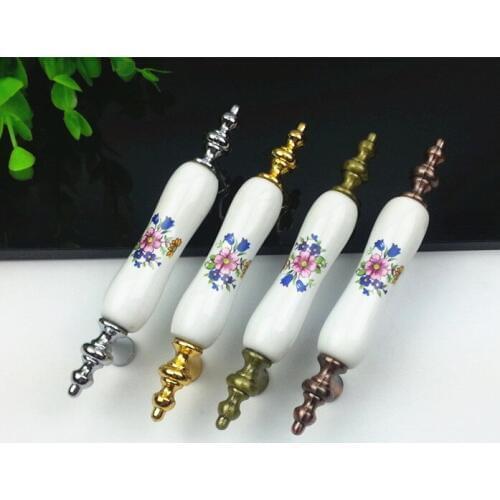 New Arrival Ceramic Funiture Pulls Vintage Ceramic Alloy Cupboard Handles and Pulls