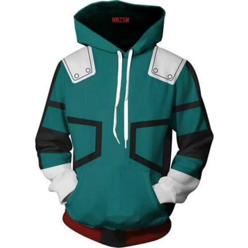 New My Hero Academia Sweatshirts 3D Cosplay Costume Men Women Casual Hoodies Plus Size S-5XL Uniform College Clothing Outfit