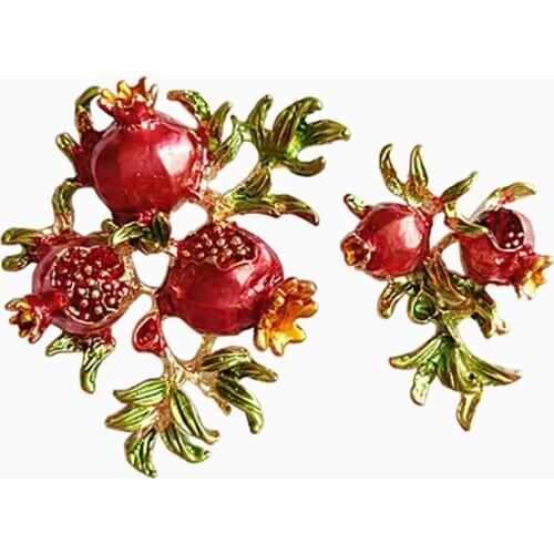 New DIY red pomegranate flower alloy accessories for clothes shoes DIY accessories