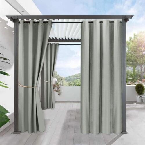 Solid Outdoor Blackout Curtains 4 Colors Modern Window Curtains For Garden Thick Curtains Drapes Porch Gazebo Curtains