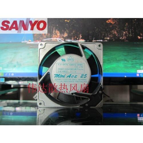 Original For Sanyo 109S096 100V 7/6W 9cm 9225 90mm AC metal aluminum frame 91-8479 cpu axial industrial fans