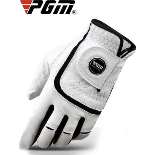 Golf Gloves Mens Golf Genuine Leather Gloves Left And Right Hand Male Breathable Mittens Gloves With Anti-Slip Granules D0516
