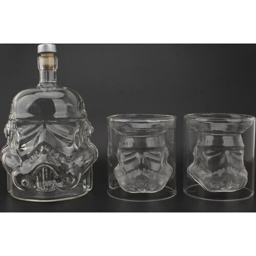 Personalized Baibing Hip Bottle Wine Glass Set Liquor Bottle Double Glass Cup Creative Wine Set Gift Gift Box