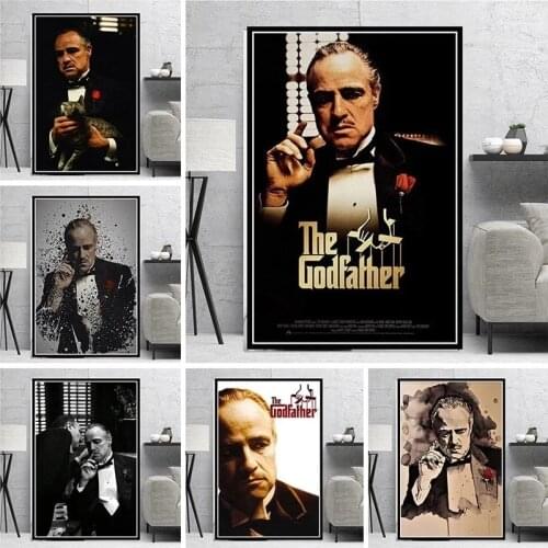Classic Movie The Godfather Poster Printmaking Painting HD Pictures Printed on Canvas Used for Room Home Aesthetics Decor