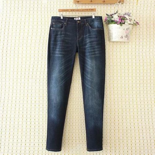 Plus Size Womens Long Jeans Stretchable Slim Spring Summer Denim Pants