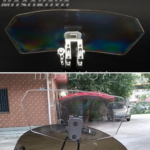 Airflow Adjustable Clip On Windscreen Extension Wind Deflector For Kawasaki Ducati Honda Benelli Triumph Motorcycle Windshield