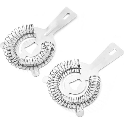 Stainless Steel Cocktail Ice Strainer Kitchen Bar Strainer Bartending Tools Cocktails Whiskey DIY Tool Ice Filter Bar Accessorie