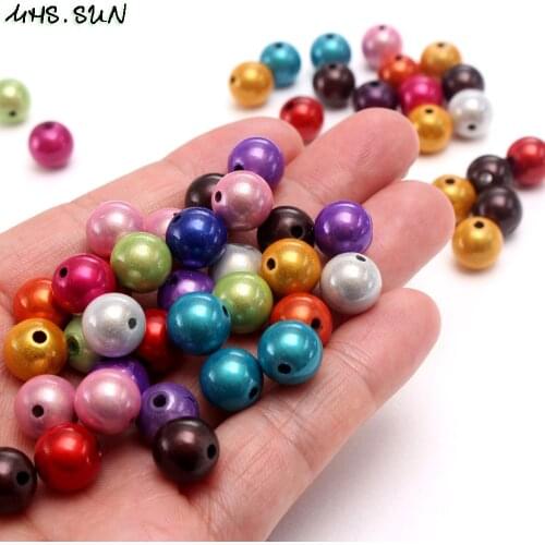MHS.SUN 20MM DIY Miracle Beads Shining Acrylic Round Beads 3D Dream Chunky Beads 50g/lot For Necklace Jewelry Making Hot Sale