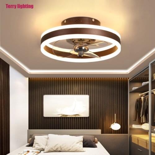 Modern simple ceiling fan transparent crystal decorative LED remote control lighting bedroom fan lamp free delivery