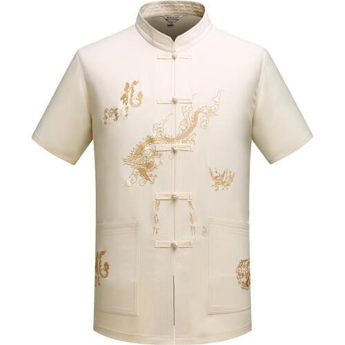 Embroidery Dragon Tang Chinese Traditional Jacket For Men Shanghai Men Clothes Kung Fu Cheongsam Hanfu Vintage Top