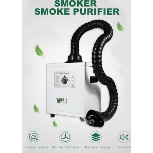 BST-495 Soldering Smoke Cleaner 110V/220V Adjustment Fume Extractor Air Purifier Machine For BGA Reballing Motherboard Repair