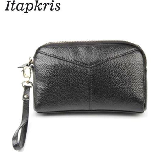 Itapkris Leather Women Wallets High Quality Female Coin Purse Card Holder Phone Pocket Casual Organizer Clutches Rfid Wallet