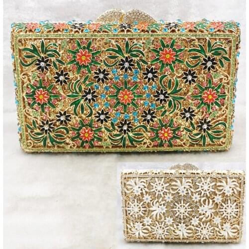 6 Colors Diamond Women Clutch Phone Bag High Quality Lady Party Prom Chain Handbags New Fashion Female Crystal Evening Purses