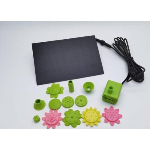 1.8/1.4W 13pcs Solar Fountain with Nozzles for Bird Bath Pond Pool Fish Bowl Aquarium Garden