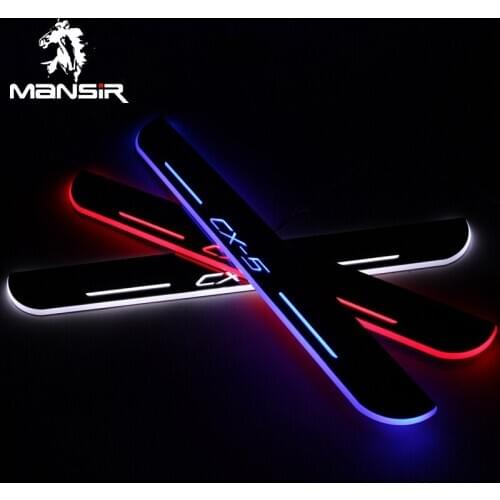 12V LED Door Sill Lights For Mazda CX-5 CX5 2015 2016 2017 2018 Plate Guard Pathway Welcome Car Scuff Led Light Pedal Light
