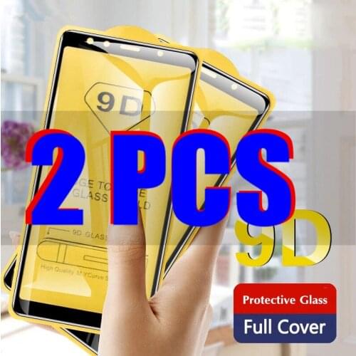 2Pcs 9D Glass For Samsung Galaxy A6 2018 Samsung A6 Plus A6+ A 6 Plus Protective Glass on the for A6plus Screen Protector Film