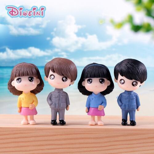 2pc Artist Lover Model Boy Girl Figurines Wedding Doll Miniatures Couple home Garden Decoration Girl toy DIY accessories gift
