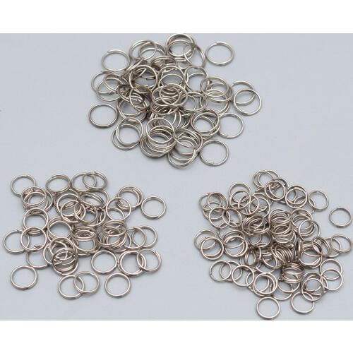 200pcs/lot 7/8/10mm Jump Rings Double Loops Gold Silver Color Split Rings Connectors For Jewelry Making Supplies DiY