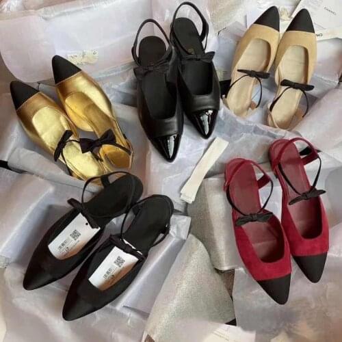 2021 Size 34-40 Genuine Leather Shoes For Woman Classic Brand Womens Shoes Luxury Designer Summer Womens Sandals good Quality