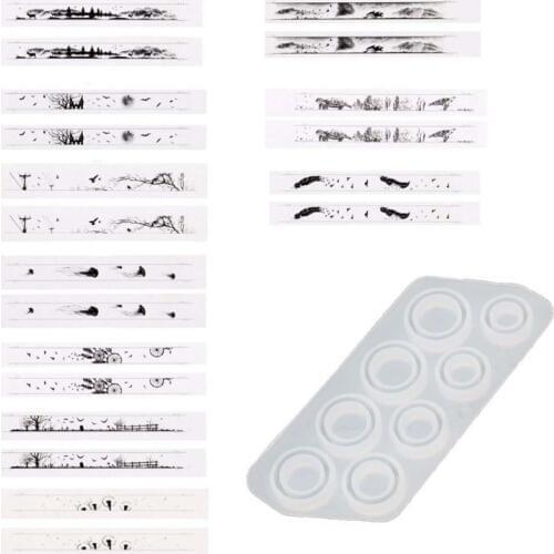 28Pcs/Set Assorted Sizes Ring Silicone Resin Mold Jewelry Making Tools US Size 5-12