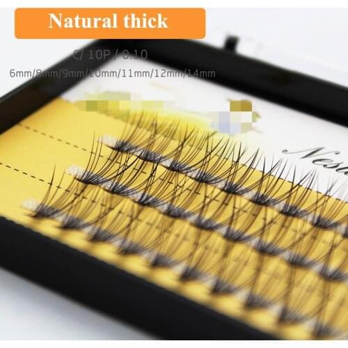 60pcs Professional Makeup Individual Cluster EyeLashes Grafting Fake False Eyelashes Eyelash Extension Individual Eyelash Bunche