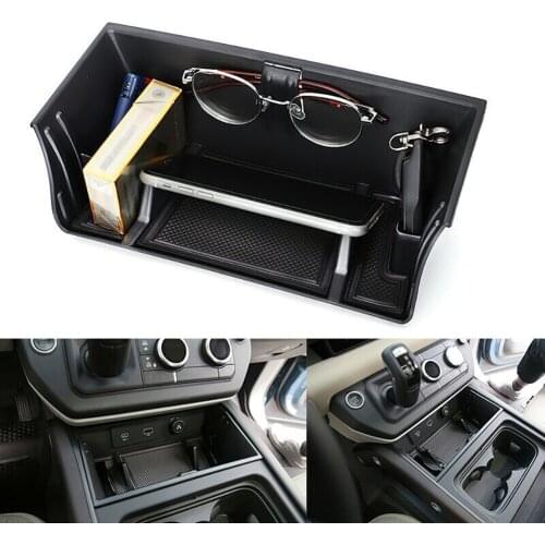 Car Interior Accessories For Land Rover Defender 90 110 2020-2022 Center Console Organizers Black Armrest Tray Box