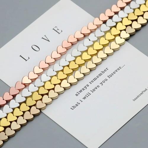 WLYeeS Dull Matt Heart Shape Hematite Beads Matte Natural Stone Silvers Spacer Loose beads for Jewelry Making Charm Bracelet 6mm