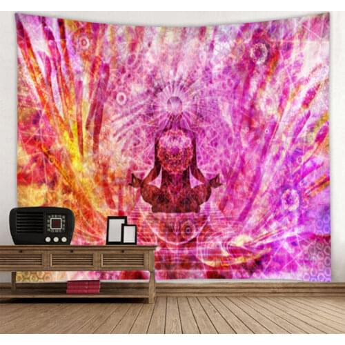 Comwarm Indian Meditation Explore Printing Tapestry Beach Throw Mat Yoga Rug Wall Hanging Gobelin Livingroom Bedding Home Decor