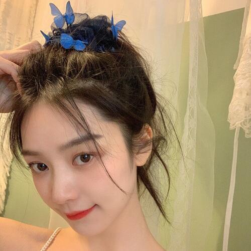 CX13 2pcs WomenS Headbands Layer Gauze Butterfly Headbands Female Hand Made Hair Accessories