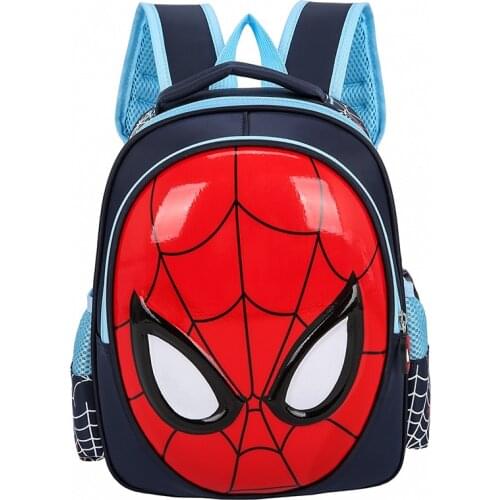 Disney Spider-man Schoolbag Primary School Schoolbag Male Kindergarten-grade 1-3 Children Light Waterproof Backpack Schoolbag