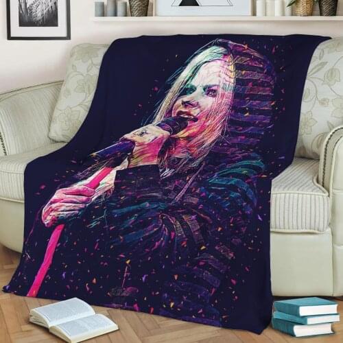Avril Lavigne 3D Print Plush Blanket Throw On Sofa Home Decor Soft Warmth Washable Nap Blanket Dropshipping