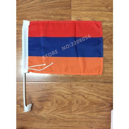 30x45CM Armenia window Car flag polyester Car decoration with flagpole Free Shipping