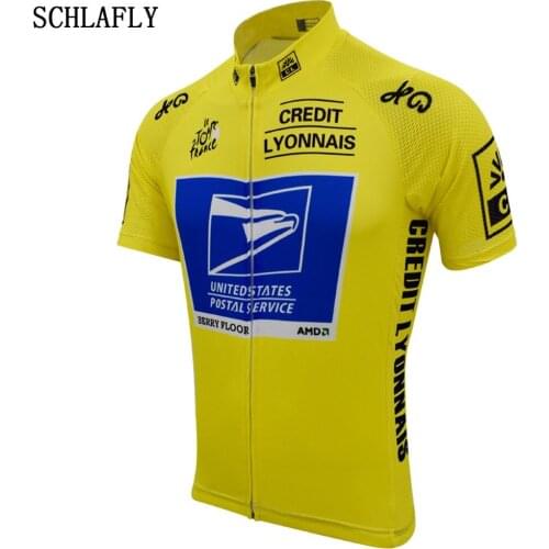 France cycling jersey summer short sleeve yellow bike wear jersey pro road Mountain jersey cycling clothing schlafly