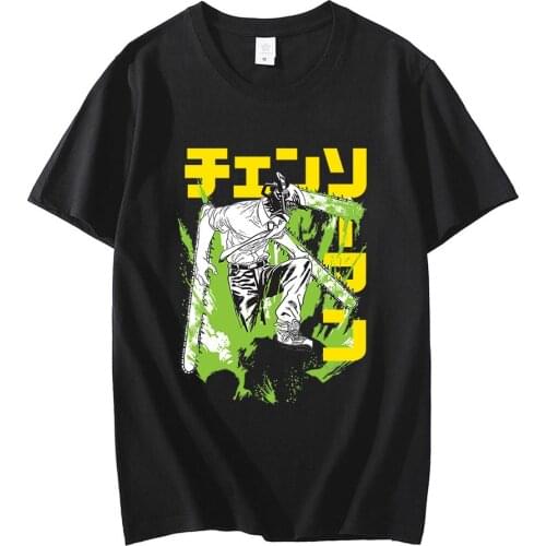 Chainsaw Man Fashion Japanese Anime T Shirt Men Funny T-shirt Casual Cool Streetwear Tshirt Couple Hip Hop Top Tee Male