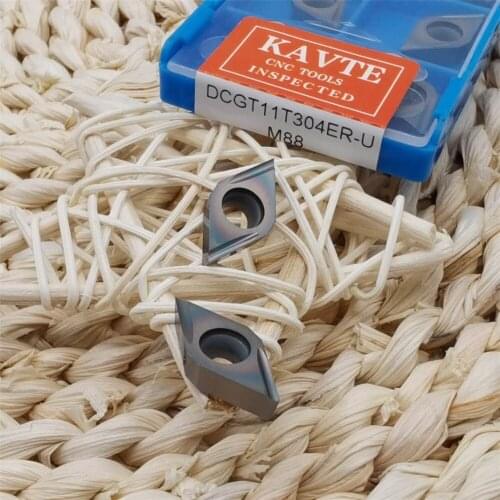 KAVTE 10PCS DCGT11T302ER-U DCGT11T304ER-U DCGT11T302EL-U DCGT11T304EL-U Inserts Colorful coating, Special for stainless steel