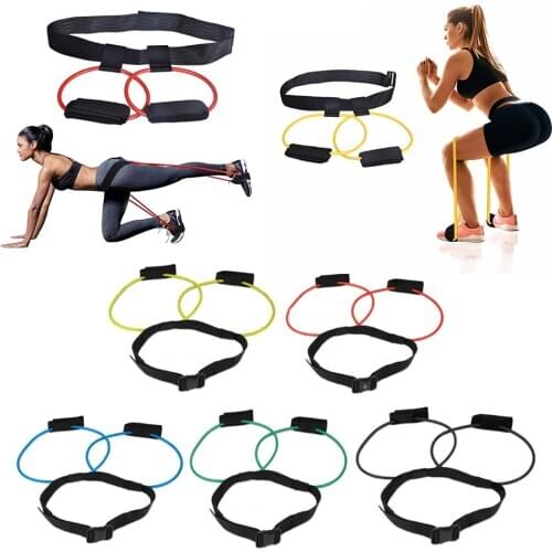 Resistance Band Fitness Tube Butt Booty Strength Workout Muscle Trainer Belt