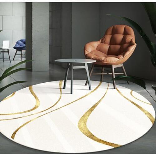 Carpet Bedroom Round Bedside Blanket Household Modern Nordic Living Room Abstract Lightweight Sofa, Tea Table And Blanket Mat