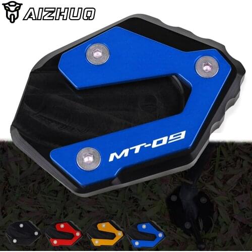 MT09 Motorcycle CNC Kickstand Foot Side Stand Extension Pad Support Plate Enlarge FOR YAMAHA MT-09 FZ-09 Tracer XSR900 2015-2021