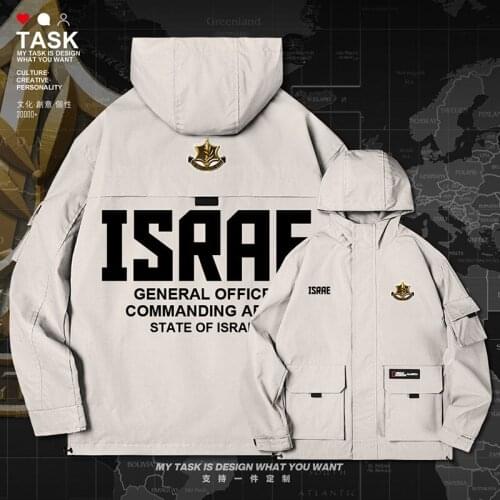 Israel Israeli ISR men jacket hooded Land Force logo army fan casual fashion jackets trench coat men new mens clothes autumn