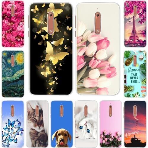 Soft Silicone TPU Cover Case For NOKIA 5 5.2" Cute Cartoon Phone Case For NOKIA 5 Global TA-1024 TA-1053 TA-1044 Back Cover Capa