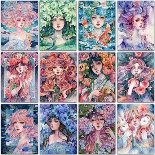 5D DIY Diamond Painting Kit Paint Cartoon girl angel princess Comics Full Square&Round embroidery mosaic Cross stitch home decor
