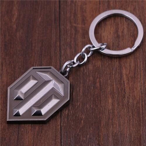 Wholesale 12pcs/lot Llaveros Keychain Metal Alloy World of Tank Key Chain Pendant Chaveiro WOT Key Rings