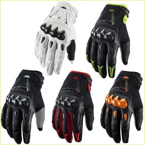 Riding Knight Equipment Carbon Fiber Scrambling Motorcycle Mountain Bike Racing Full Finger Riding Gloves