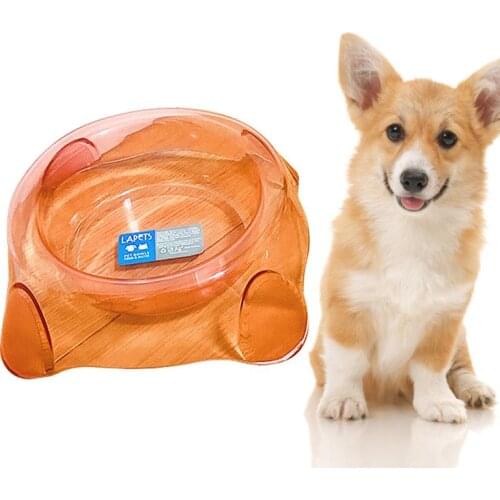 Pet Food Bowl Dog Transparent Bowl Plastic Dog Clear Feeding Bowl Food Dish Cat Water Bowl Dogs Feeder Product Supplies