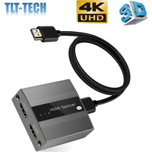 HDMI Splitter 1 in 2 Out with Manual EDID Management Support 4K@30HZ 1080P 3D【Only Copy, do not provide 2 different outputs